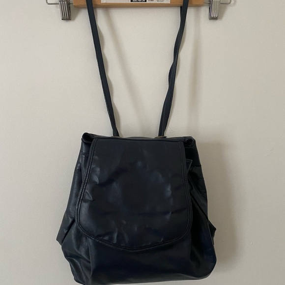 Vintage MINI blue leather backpack - Picture 1 of 3